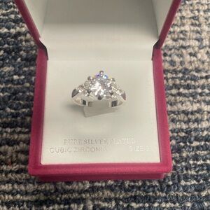 Allure Pure Silver Plated Ring with Cubic Zirconia